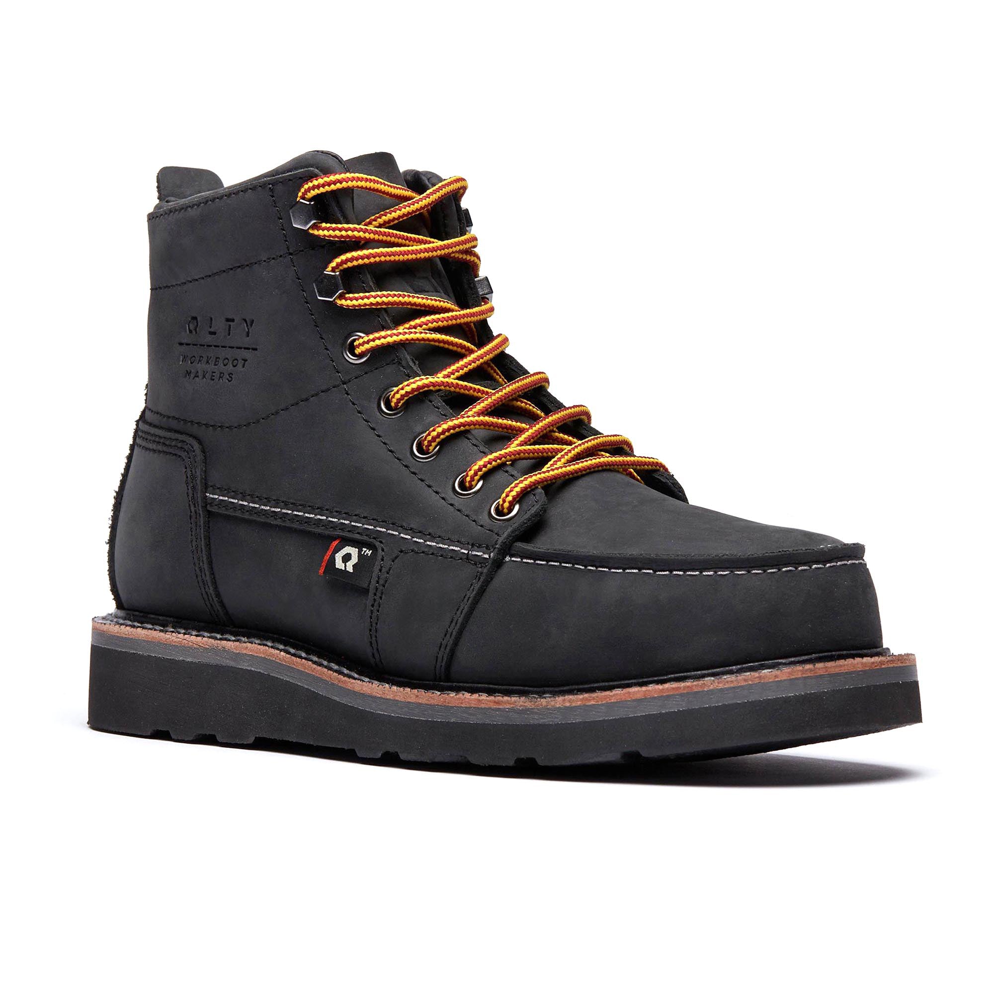 DNVR-ST 6" Moc Toe Boot : Jet (Steel Toe/Unlined)